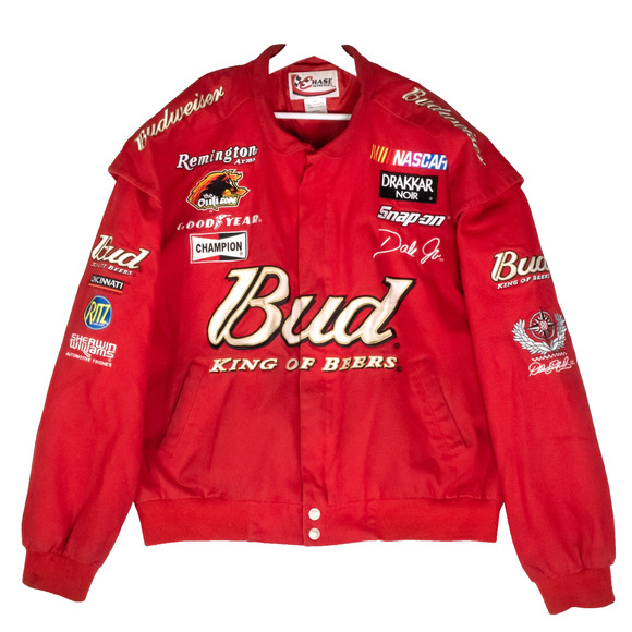Y2K NASCAR Racing Jacket Chase Authentic Dale Earnhardt Jr Nextel Budweiser XL - Picture 1 of 14